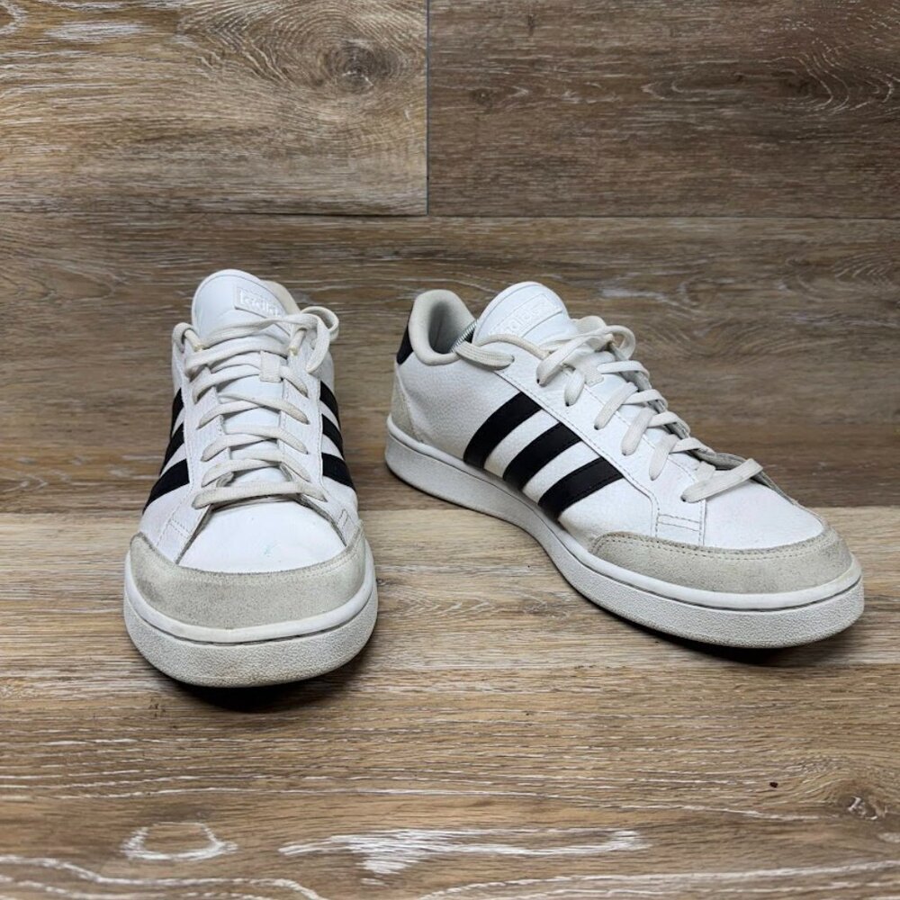 Adidas Grand Court White/Blue Leather Sneakers Men's Size 12 - Picture 6 of 7